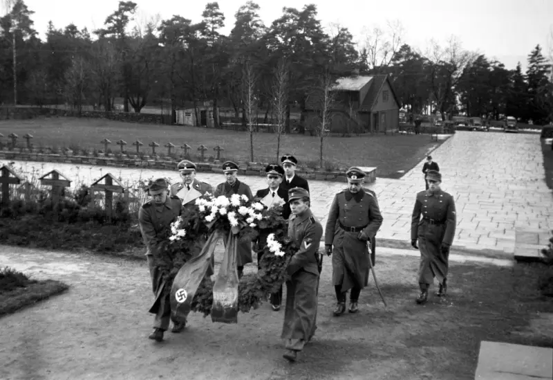 Fra den tyske kirkegaarden under 2 verdenskrig Foto Aage Kihle Scanpix